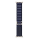 Apple Watch 49 mm laivastonsininen Alpine-ranneke, suuri, luonnontitaani