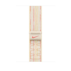 Apple Watch 46 mm Starlight/pinkki Nike Sport Loop -ranneke (MYJE3)