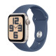Watch Apple Watch SE (2024) GPS 40mm Starlight Aluminium Case with Sport Band S/M - Denim