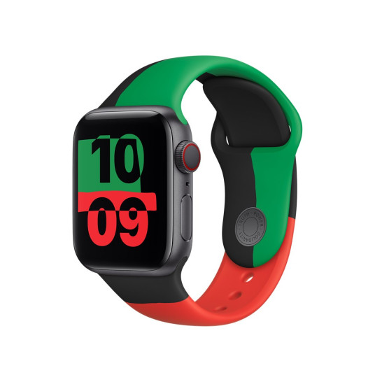 Apple MUQ63ZM/A Smart Wearable -lisälaiteryhmä Musta, vihreä, punainen Floroelastomeeri