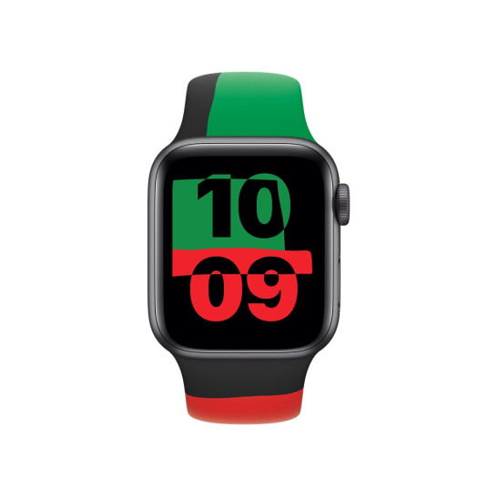 Apple MUQ63ZM/A Smart Wearable -lisälaiteryhmä Musta, vihreä, punainen Floroelastomeeri