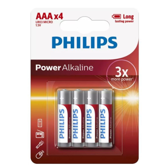 Paristot Virta Alkali AAA 4 kpl läpipainopakkaus
