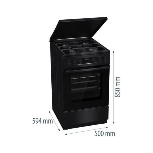 Kaasuliesi sähköuunilla Gorenje GK5C42BF