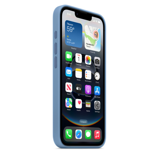 Kotelo Apple iPhone 16e Silicone Case Winter Blue