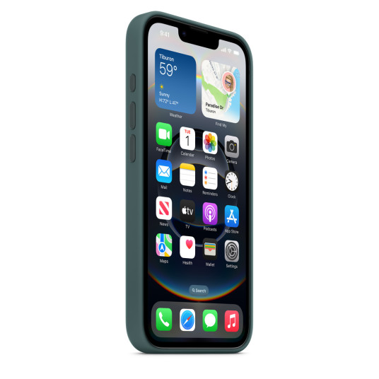 Kotelo Apple iPhone 16e Silicone Case Lake Green