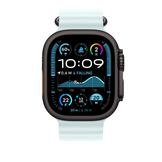 Apple MYP93ZM/A Smart Wearable -lisävarusteiden ryhmä Sininen Floroelastomeeri, titaani, titaani