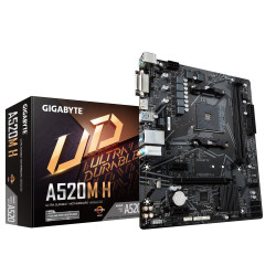 GIGABYTE A520M H emolevy AMD A520 AM4 micro ATX-korttipaikka