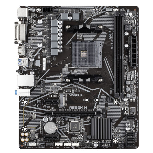 GIGABYTE A520M H emolevy AMD A520 AM4 micro ATX-korttipaikka