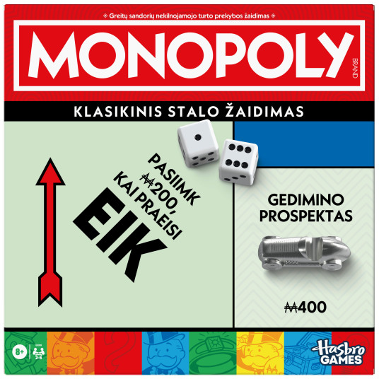MONOPOLY Monopoli-peli, (liettuan kieli)