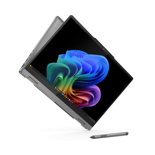 Kannettava tietokone Lenovo IdeaPad 5 2-in-1 14Q8X9, AI Copilot+ PC, 14 WUXGA, Snapdragon X X1-26-100,  RAM 16GB, 512GB SSD, Qualcomm Adreno GPU, Windows 11 Home, Luna Grey 83GH002YLT