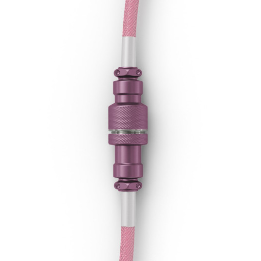 Glorious GMMK Coiled Cable Pixel Pink, Spiral Cable, USB-C/USB-A - pink