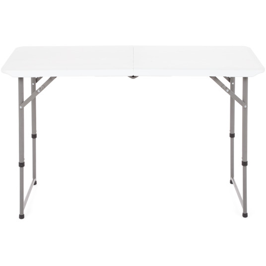 Kokoontaittuva puutarhapöytä, korkeussäädettävä, 122 cm