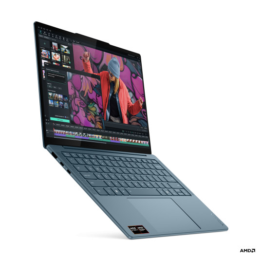 Kannettava tietokone Lenovo Yoga Slim 7 14AKP10, AI Copilot+ PC, 14 WUXGA, AMD Ryzen AI 7, RAM 32GB, 512GB SSD, AMD Radeon 860M Graphics, Windows 11 Home, Tidal Teal 83JY004MNT