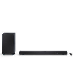 Sharp HT-SBW53121(BK) Q 3.1.2 Dolby Atmos/ DTS:X Soundbar with Wireless Subwoofer, Black | Sharp