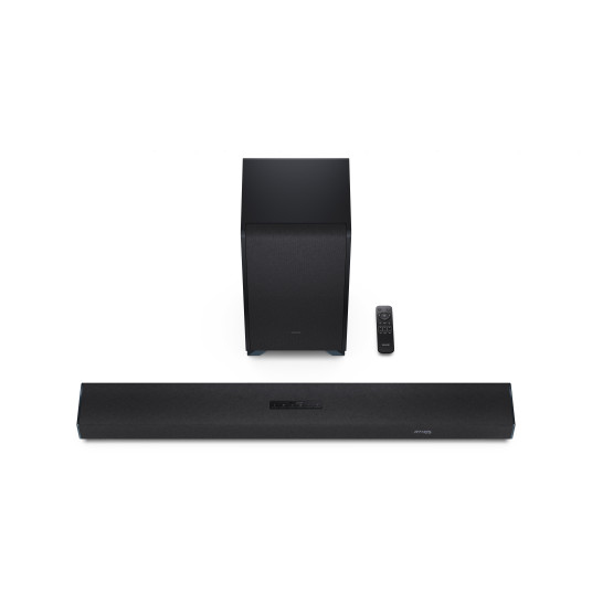 Sharp HT-SBW53121(BK) Q 3.1.2 Dolby Atmos/ DTS:X Soundbar with Wireless Subwoofer, Black | Sharp