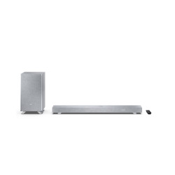 Sharp HT-SBW53121(SL) Q 3.1.2 Dolby Atmos/ DTS:X Soundbar with Wireless Subwoofer, Silver | Sharp