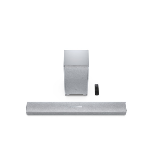 Sharp HT-SBW53121(SL) Q 3.1.2 Dolby Atmos/ DTS:X Soundbar with Wireless Subwoofer, Silver | Sharp