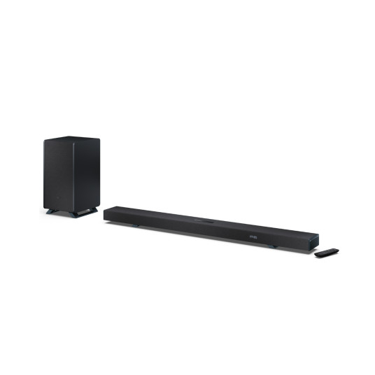 Sharp HT-SBW55121(BK) Q 5.1.2 Dolby Atmos/ DTS:X Soundbar with Wireless Subwoofer, Black | Sharp