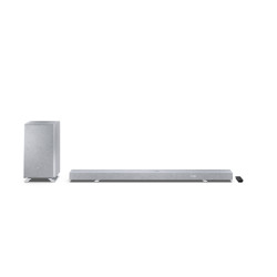Sharp HT-SBW55121(SL) Q 5.1.2 Dolby Atmos/ DTS:X Soundbar with Wireless Subwoofer, Silver | Sharp