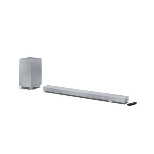 Sharp HT-SBW55121(SL) Q 5.1.2 Dolby Atmos/ DTS:X Soundbar with Wireless Subwoofer, Silver | Sharp