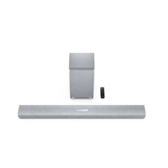 Sharp HT-SBW55121(SL) Q 5.1.2 Dolby Atmos/ DTS:X Soundbar with Wireless Subwoofer, Silver | Sharp