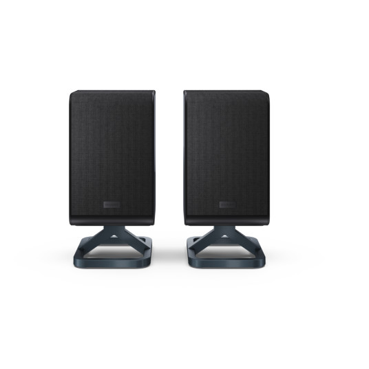 Sharp HT-SPR52021(BK) Q Soundbar 2.0.2 Wireless Rear Surround Speakers, Black | Sharp