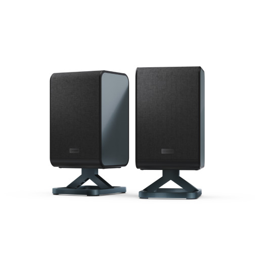 Sharp HT-SPR52021(BK) Q Soundbar 2.0.2 Wireless Rear Surround Speakers, Black | Sharp