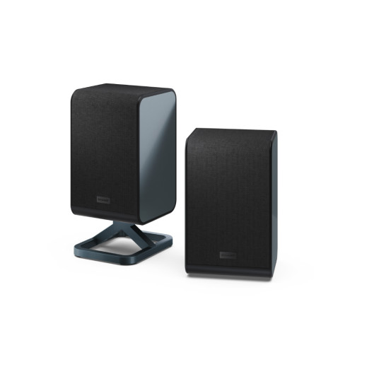 Sharp HT-SPR52021(BK) Q Soundbar 2.0.2 Wireless Rear Surround Speakers, Black | Sharp