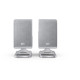 Sharp HT-SPR52021(SL) Q Soundbar 2.0.2 Wireless Rear Surround Speakers, Silver | Sharp