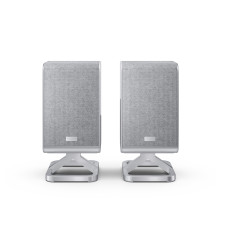 Sharp HT-SPR52021(SL) Q Soundbar 2.0.2 Wireless Rear Surround Speakers, Silver | Sharp
