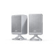 Sharp HT-SPR52021(SL) Q Soundbar 2.0.2 Wireless Rear Surround Speakers, Silver | Sharp