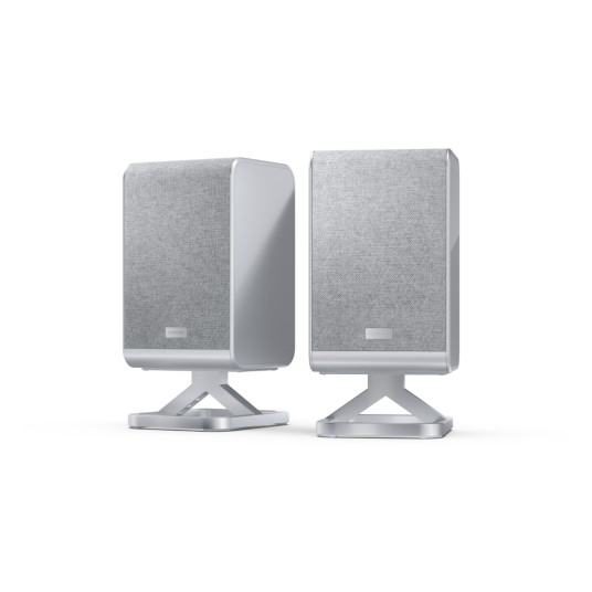 Sharp HT-SPR52021(SL) Q Soundbar 2.0.2 Wireless Rear Surround Speakers, Silver | Sharp
