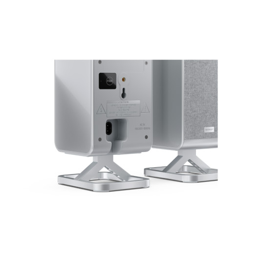Sharp HT-SPR52021(SL) Q Soundbar 2.0.2 Wireless Rear Surround Speakers, Silver | Sharp