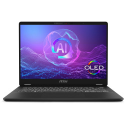 Kannettava tietokone MSI Prestige 14 AI+ Evo C2VMG-010NL, 14 2.8K, Intel Core Ultra 7, RAM 32GB, 1TB SSD, Intel Arc Graphics, Windows 11 Home, Gray 9S7-14N321-010