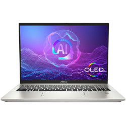 Kannettava tietokone MSI Prestige A16 AI+ A3HMG-050NL, 16 4K, AMD Ryzen AI 9, RAM 32GB, 1TB SSD, AMD Radeon 880M Graphics, Windows 11 Pro, Silver 9S7-159K32-050