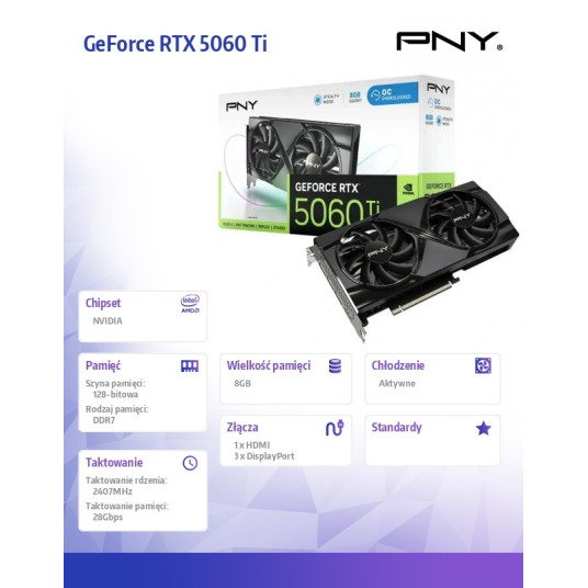 Graphics card GeForce RTX 5060 Ti OC 8GB VCG5060T8DFXPB1-O