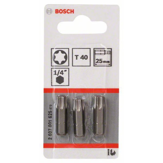 Ruuvimeisselit Bosch Extra Hard T40, 25 mm, 3 kpl