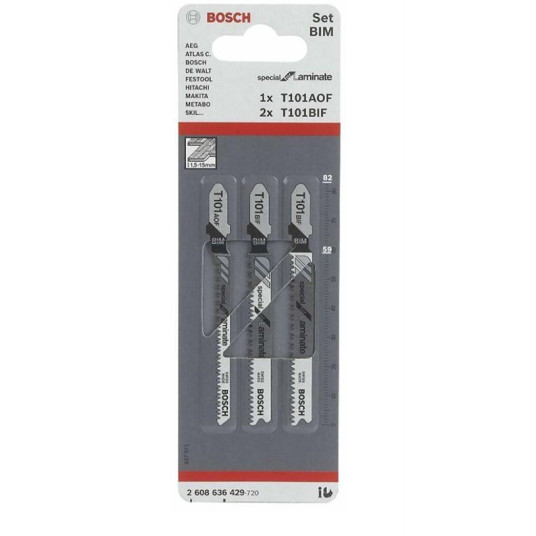 Bosch jiirisahasarja, 3 kpl.