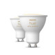 Philips Hue -LED-älylamppu, BT, White ambiance, GU10, 4,2 W, 2-pack