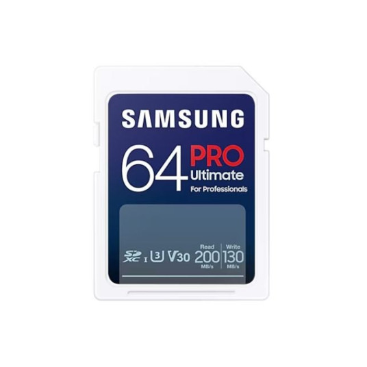 Samsung PRO Ultimate SDXC 64GB UHS-I U3 [Zapis 130MB/s Odczyt 200MB/s]