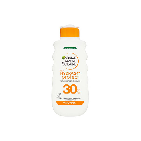 GARNIER Ambre Solaire Hydra 24h Protect High Protection Milk SPF 30 - Aurinkosuojamaito, 175ml
