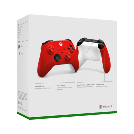 Microsoft Xbox langaton ohjain punainen Bluetooth/USB Pelikonsoli Analoginen/digitaalinen Xbox, Xbox One, Xbox Series S, Xbox Series X