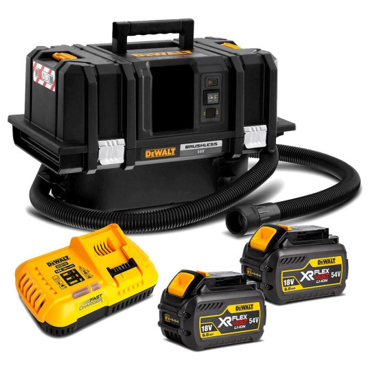 Vacuum cleaner, 54V, capacity 12L, 2000W, wet and dry, 2x6.0Ah