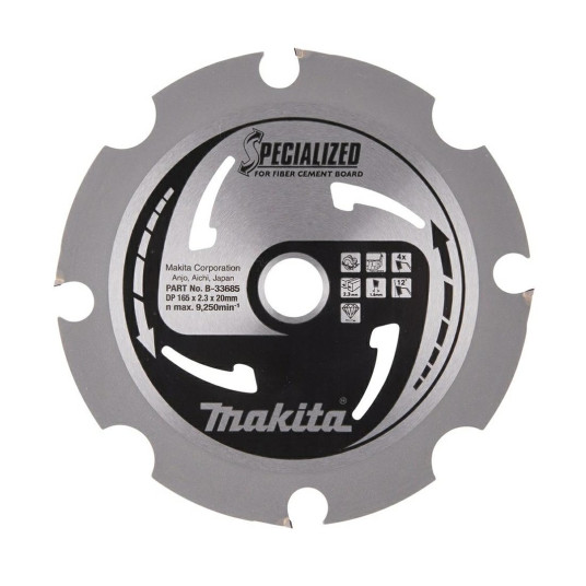 MAKITA CIRCULAR SAW BLADE 165x20x4Z SPECIALIZED FIBER CEMENT BOARDS