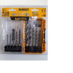Set of 10 Black and Gold Hex drill bits
