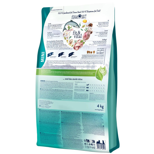 Happy Dog Koiran kuivaruoka Fit & Vital Mini Adult, 4kg