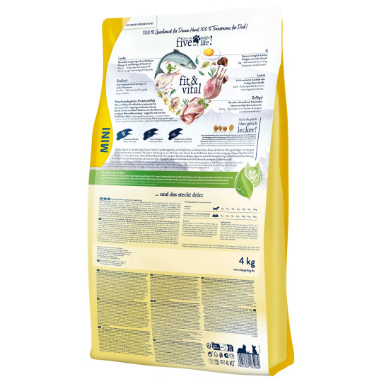 Happy Dog Koiran kuivaruoka Fit & Vital Mini Light, 4kg