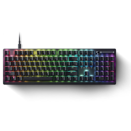 Razer Deathstalker V2 -pelinäppäimistö, violetti kytkin, amerikkalainen asettelu, langallinen, musta