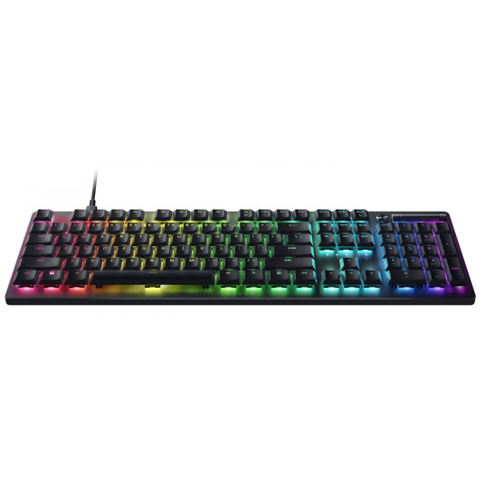 Razer Deathstalker V2 -pelinäppäimistö, violetti kytkin, amerikkalainen asettelu, langallinen, musta