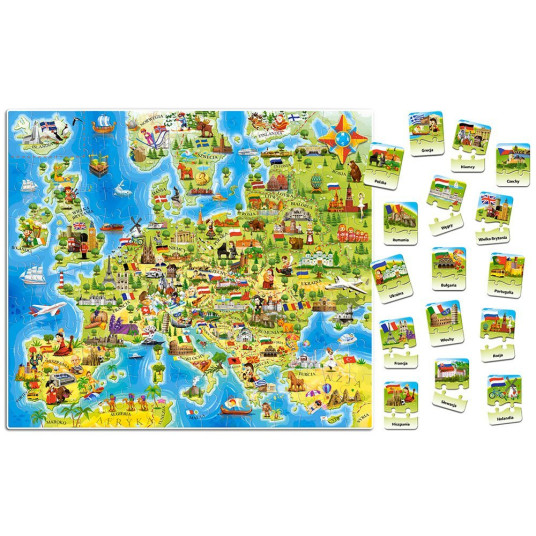 Castorland Puzzle Euroopan kartta 180 ele Quiz CA0036